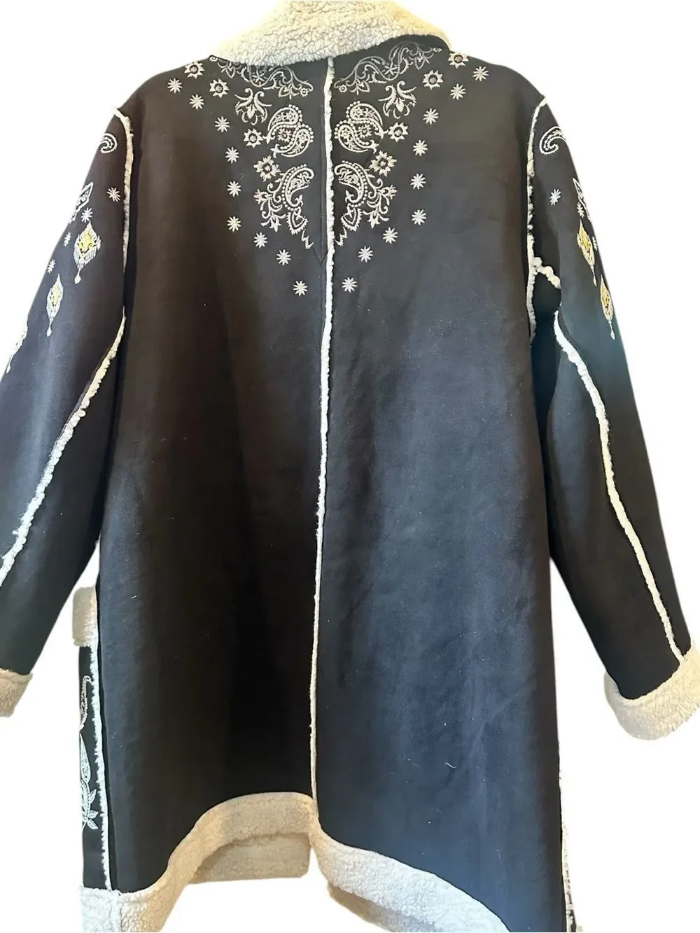 NWTs Johnny Was Faux Suede Sherpa Jacket Size XXL